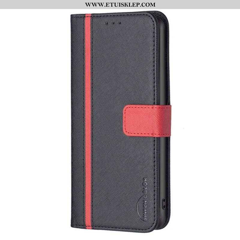 Etui Folio do Realme C35 Teksturowana Imitacja Skóry Binfen Kolor